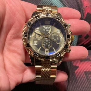 Gold Chronograph Watch